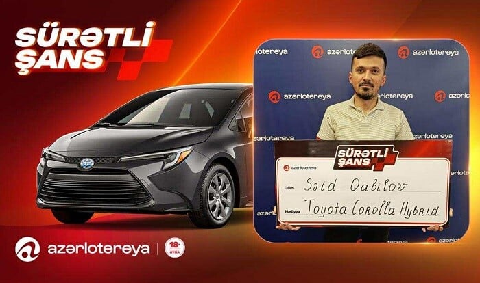 “Sürətli Şans” lotereyasında 2 nəfər “Toyota Corolla” qazanıb