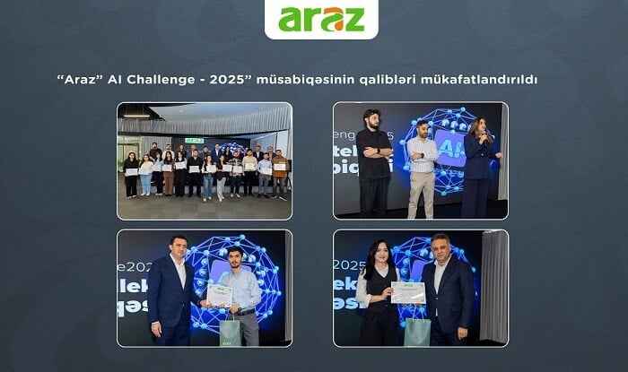 “Araz” AI Challenge - 2025” müsabiqəsinin qalibləri mükafatlandırıldı