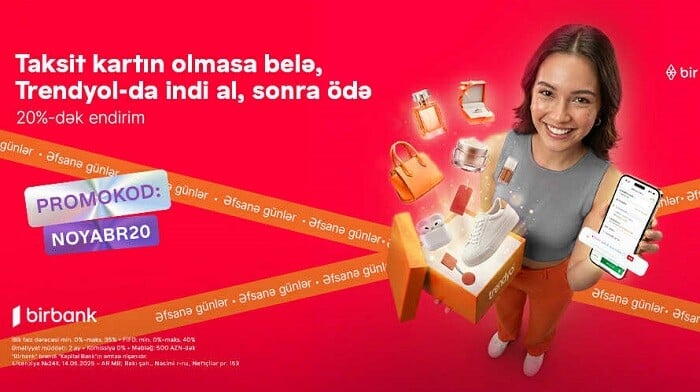 Birbankla “Əfsanə günlər”də 20%-dək endirimdən faydalanın
