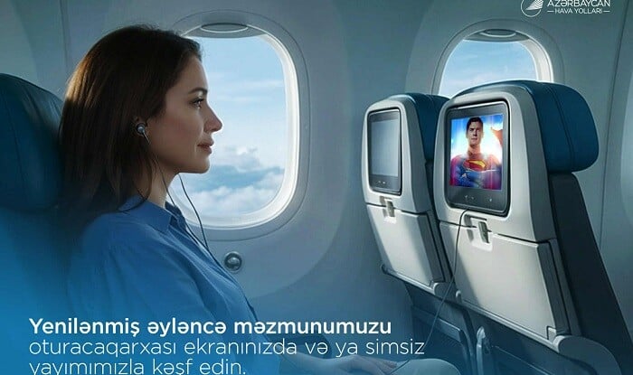 AZAL-ın təyyarələrində multimedia əyləncə sistemi yeniləndi