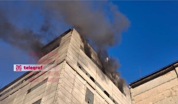 Gəncədə zavodda yanğın başladı - Video