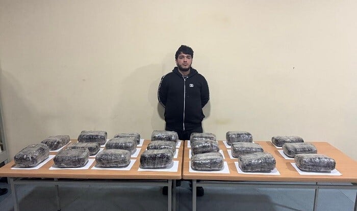 İrandan Azərbaycana 31 kq narkotik keçirmək istədi