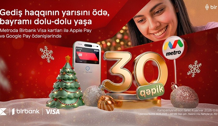 "Birbank"dan bayram sürprizi: metroda gediş haqqına 50% endirim...