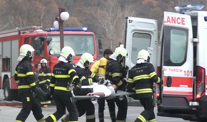 Bu xəstəxanada yanğın-taktiki təlim keçirildi