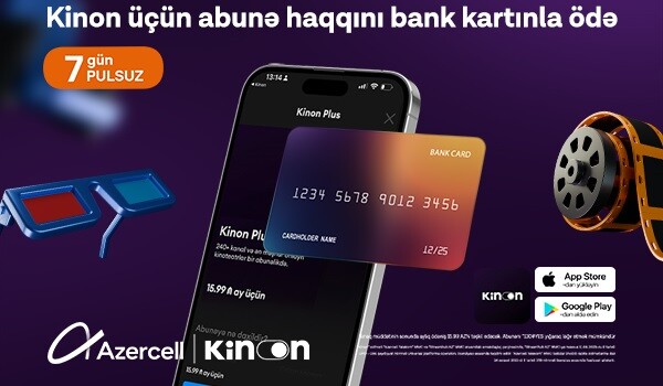 “Kinon” abunəliyini bank kartı ilə ödəmək mümkündür