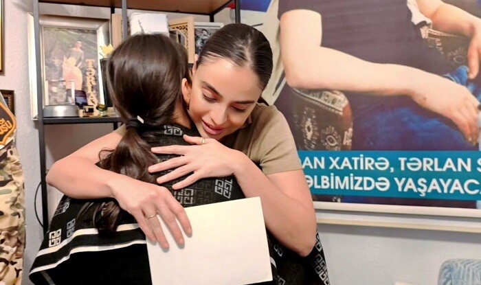 Leyla Əliyeva şəhid ailəsini ziyarət etdi - Foto