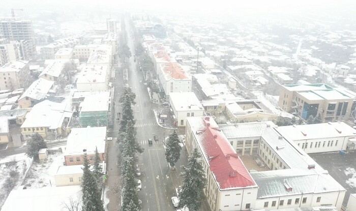 Xankəndiyə güclü qar yağdı - Foto