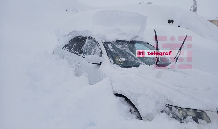 Hadruta 1 metrə yaxın qar yağdı - Video