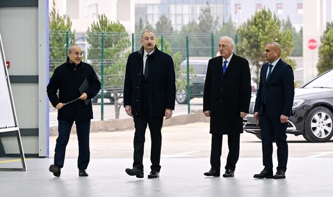 Aliyev attended opening of mirror sheet plant in Sumgayit -