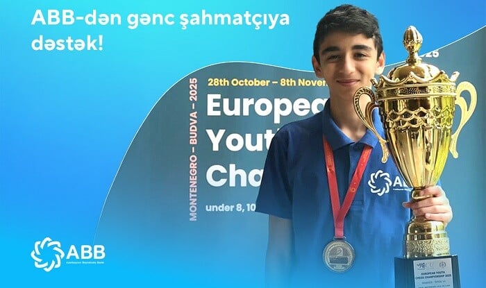 ABB-dən gənc şahmatçı Xaqan Əhmədə dəstək!