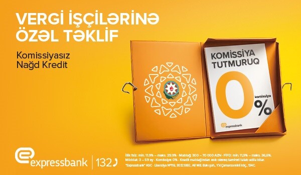 Vergi işçilərinə komissiyasız kredit