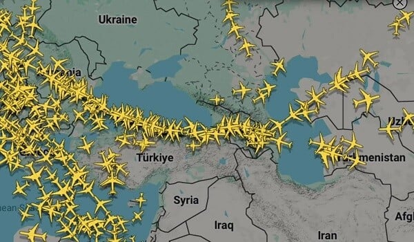 İran müharibəsi: Təyyarələr Azərbaycan səmasına yönəldi - Foto