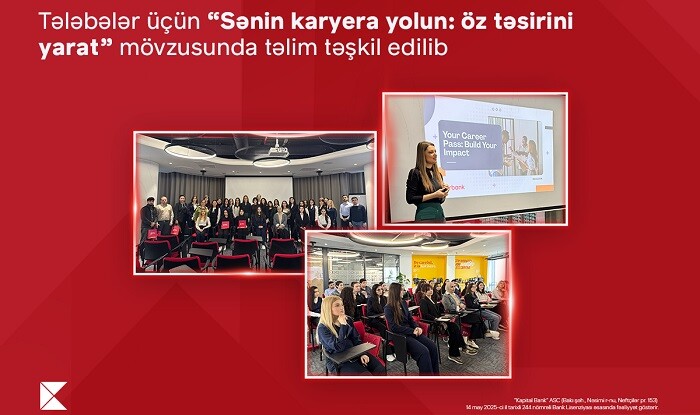 “Sənin karyera yolun: öz təsirini yarat” mövzusunda təlim keçirildi