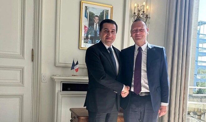 Hajiyev holds talks with French officials