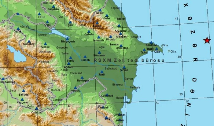 Xəzərdə ard-arda zəlzələ oldu