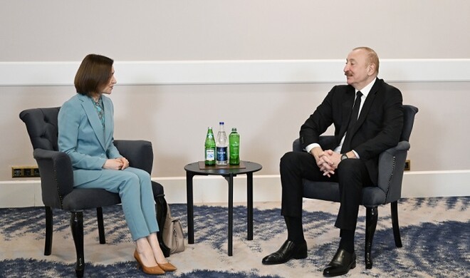 Ильхам Алиев встретился с Майей Санду - Фото