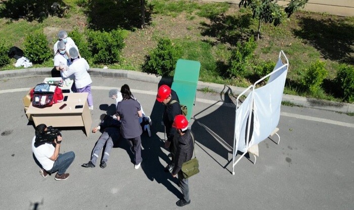 FHN mülki müdafiə məşqləri keçirdi - Video