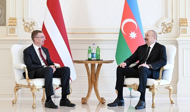 Aliyev held a one-on-one meeting with Latvia’s President