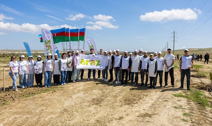 “Araz” supermarketlər şəbəkəsi ağacəkmə aksiyası keçirib