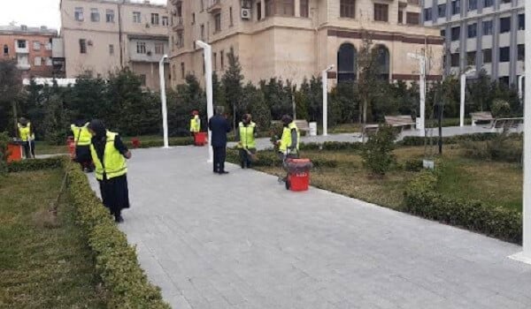 Xırdalanda təmizlik işçilərinin rəqsi gündəm oldu - Video