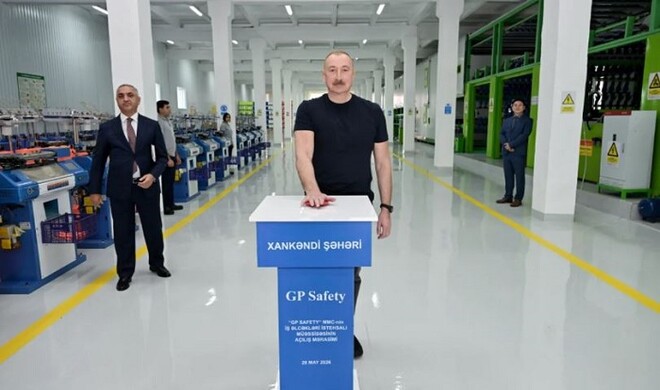 Ilham Aliyev attends opening of GP Safety LLC in Khankendi