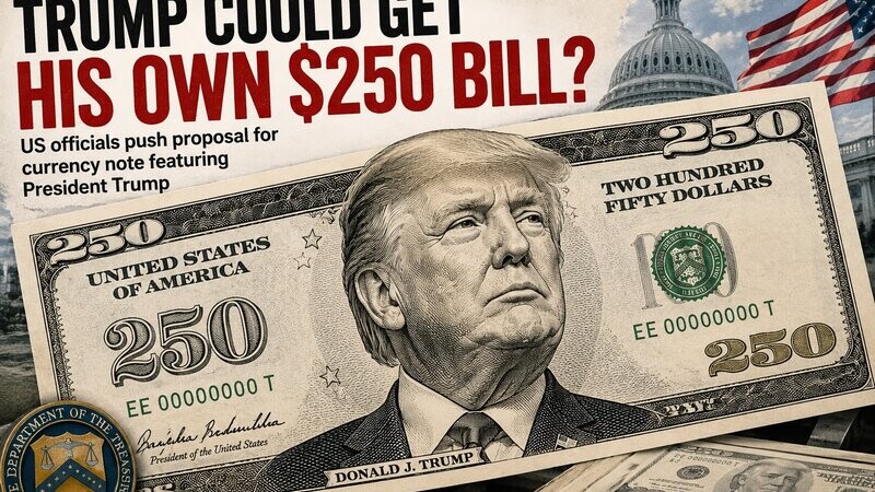 Trampın şəkli olan 250 dollarlıq əsginaslar buraxıla bilər