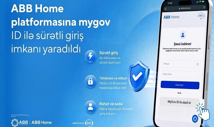 ABB Home platformasına Mygov ID ilə daha sürətli giriş imkanı!