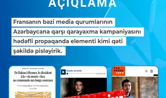 Onlar ölkəmizə qarşı qarayaxma kampaniyası aparır - MEDİA