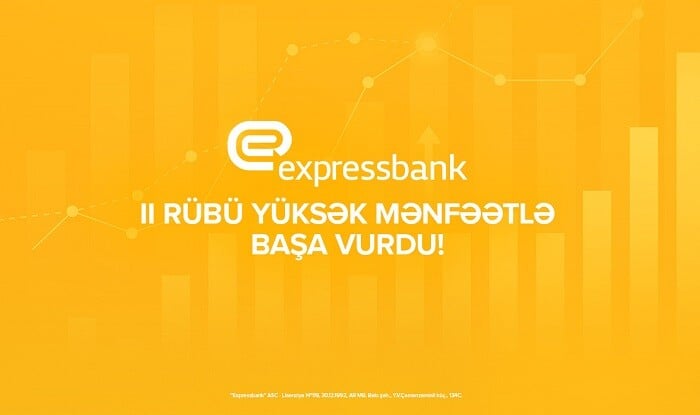 Expressbankda rekord artım: xalis mənfəəti 72%-dən çox yüksəldi