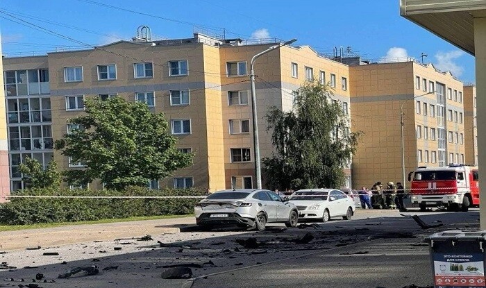 Piterdə partlayış: rusiyalı polkovnik öldürüldü - Video