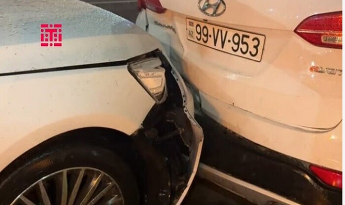 Sumqayıtda 4 maşın toqquşdu, 5 nəfər yaralandı