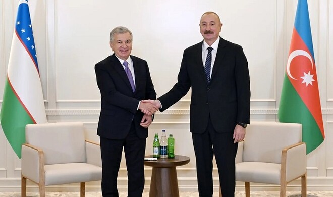 President Aliyev meets Uzbek president