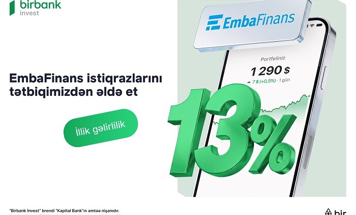 “EmbaFinans” BOKT istiqrazlarına investisiya etmək imkanı...