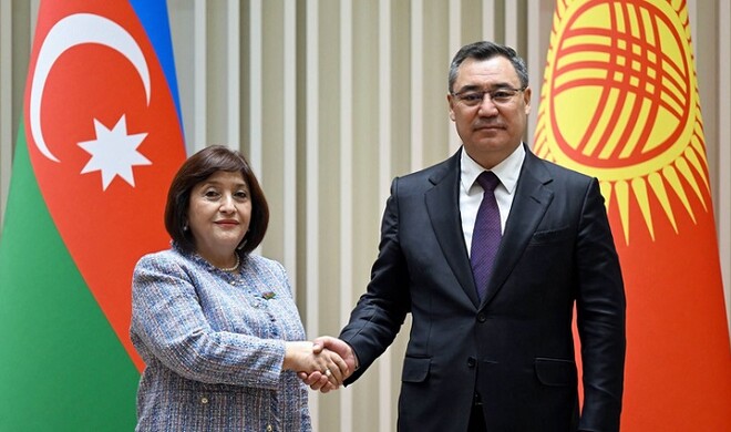 Sahiba Gafarova meets Kyrgyz President in Bishkek -