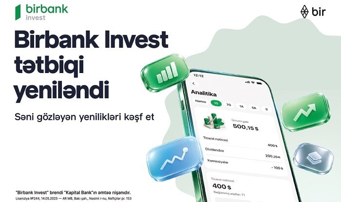 Birbank Invest yeni 2.5.0 versiyasını təqdim etdi