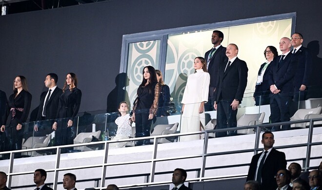 Ilham Aliyev watches Azerbaijan’s 6-0 win over Timor-Leste -