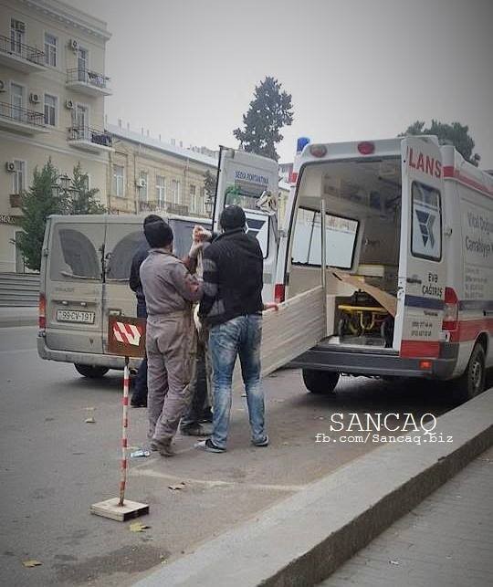Təcili Yardım maşını ilə yük daşıdılar - Foto