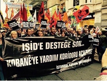 Kobanidə ölənlər Türkiyədə kürdləri küçələrə tökdü - Fotolar