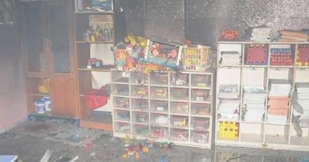 Atatürk liseyinə molotov kokteylli hücum – Foto