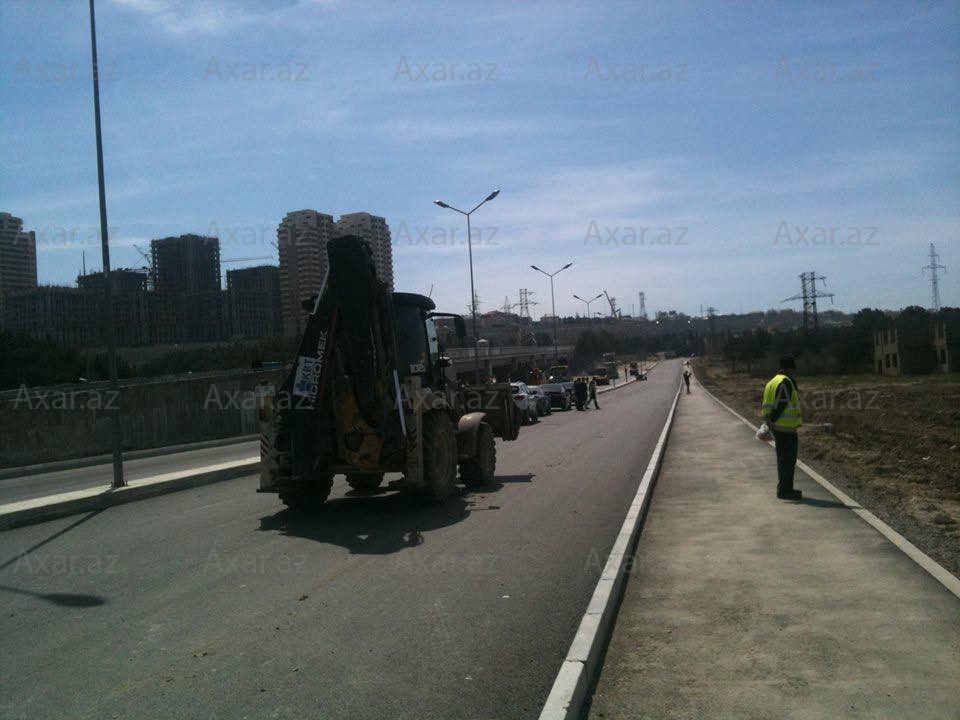 Bakıda nəhəng yol layihəsi - Fotolar