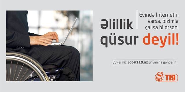 “119” əlillərə iş yeri təklif etdi