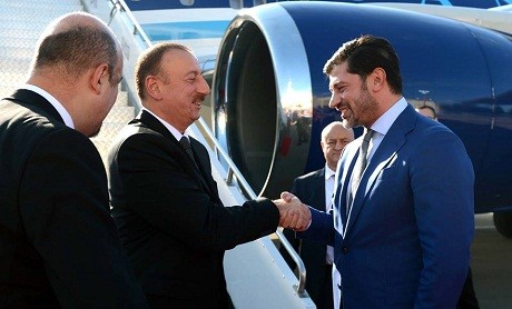 İlham Əliyev Gürcüstana getdi - Foto