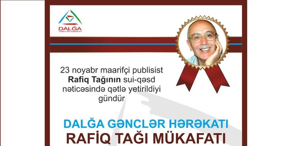 "Rafiq Tağı Mükafatı" təqdim olunacaq