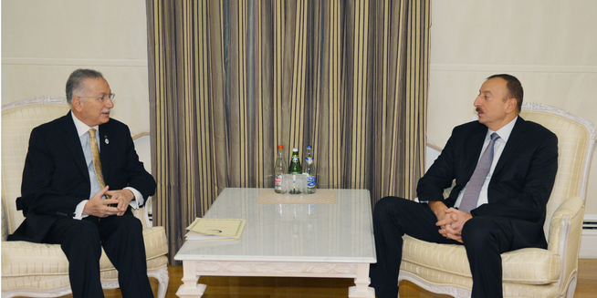 İlham Əliyev Ekmələddin İhsanoğlunu qəbul edib