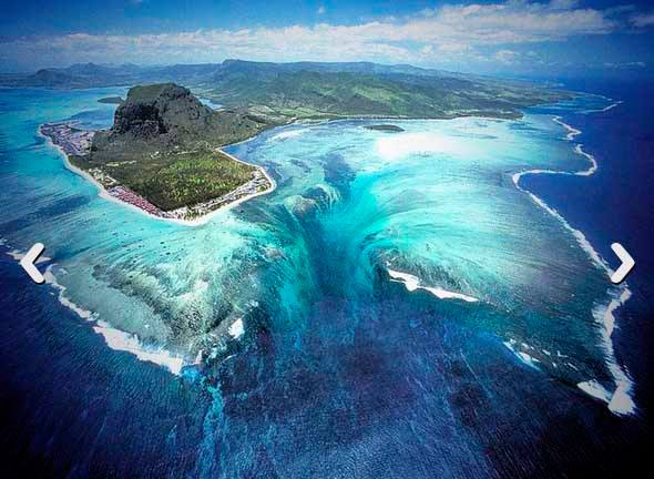 Təbiətin möcüzə divarları: Suyun altında şəlalə