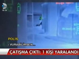 Polisə atəş açan kürd terrorçu bir güllə ilə vuruldu - Video