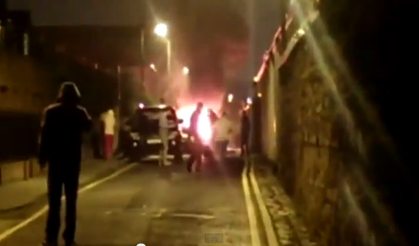 Terrorçunun bombası öz əlində partladı - Video