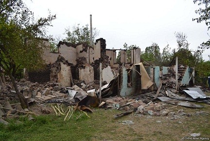 Armenians destroyed 76 houses in Agdam