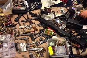 Warehouse of weapons and ammunition found