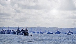 Russian marines begin complex drills in the Caspian Sea